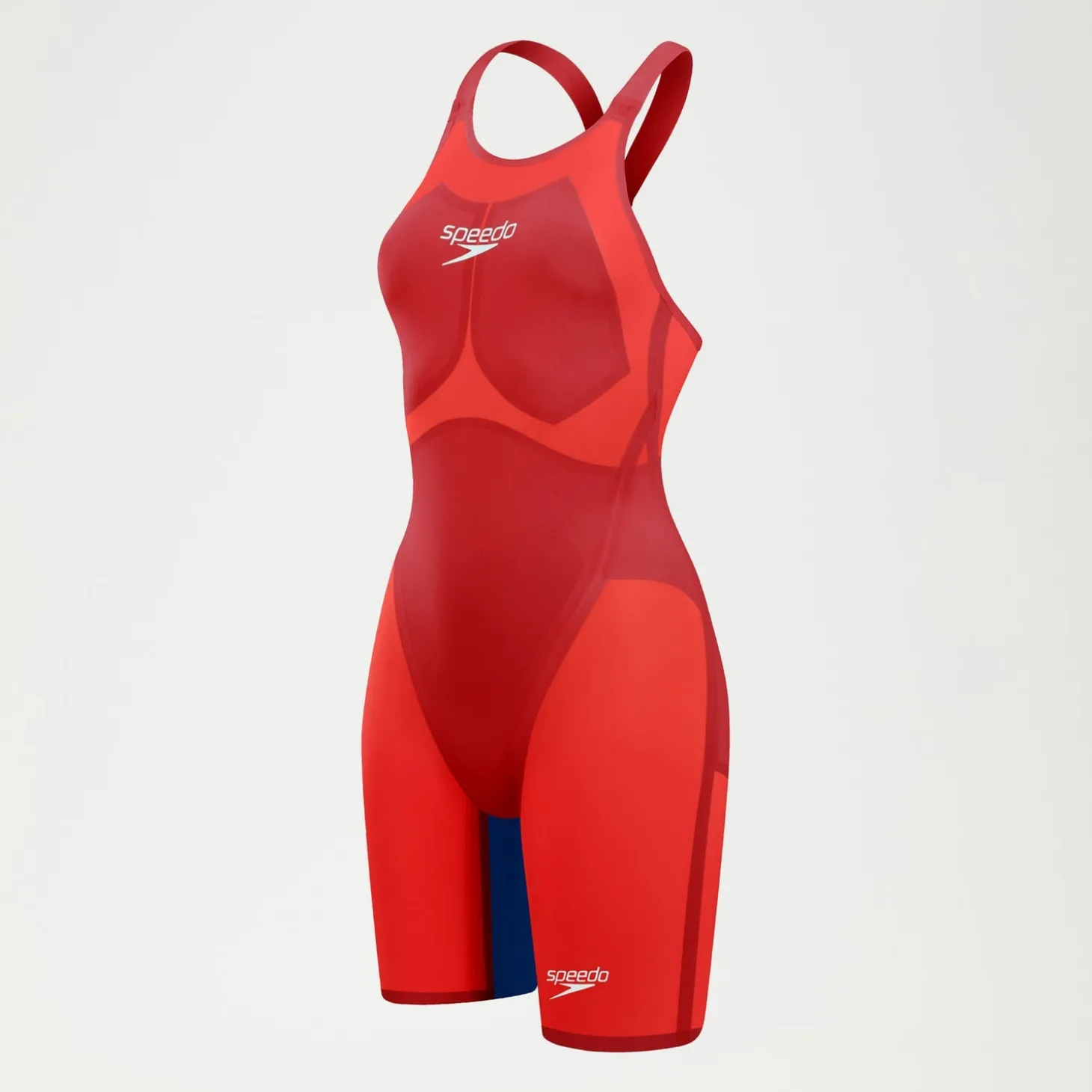 Combinaison partielle dos fermé Femme Fastskin LZR Pure Valor 2.0 Rouge/Bleu