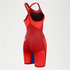 Combinaison partielle dos fermé Femme Fastskin LZR Pure Valor 2.0 Rouge/Bleu