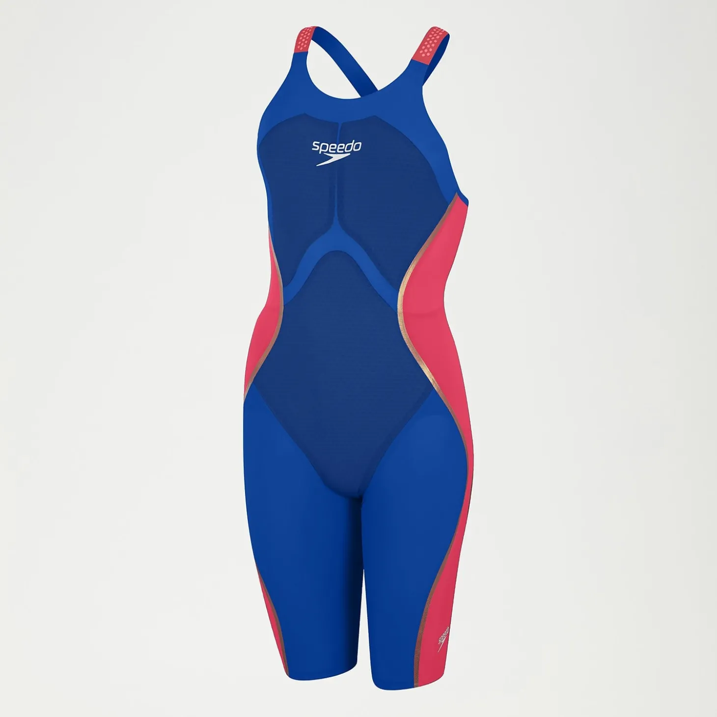 Combinaison partielle Femme LZR Pure Intent dos ouvert bleu/rouge