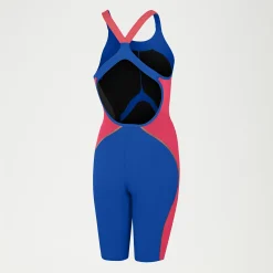Combinaison partielle Femme LZR Pure Intent dos ouvert bleu/rouge