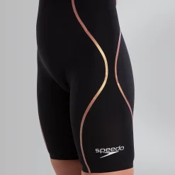 Combinaison partielle Femme LZR Pure Intent dos ouvert noir/doré