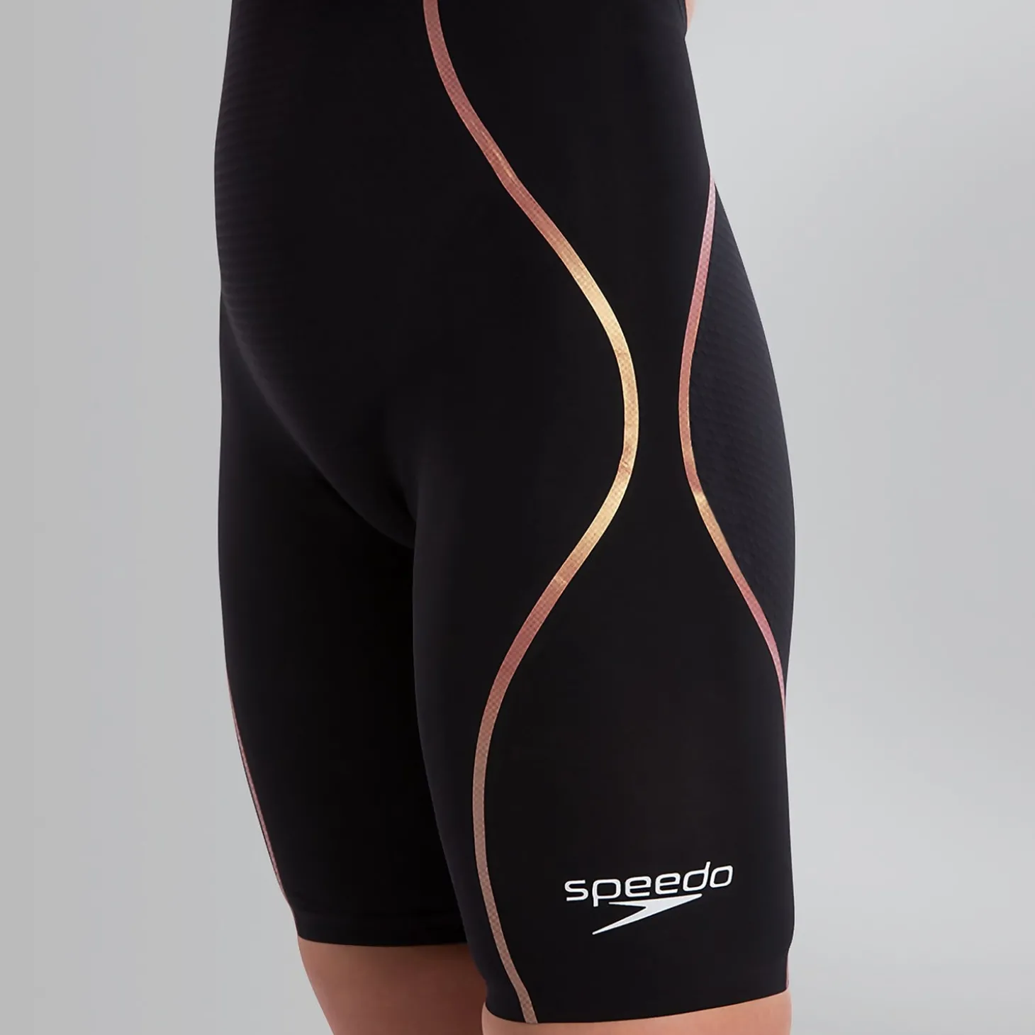 Combinaison partielle Femme LZR Pure Intent dos ouvert noir/doré