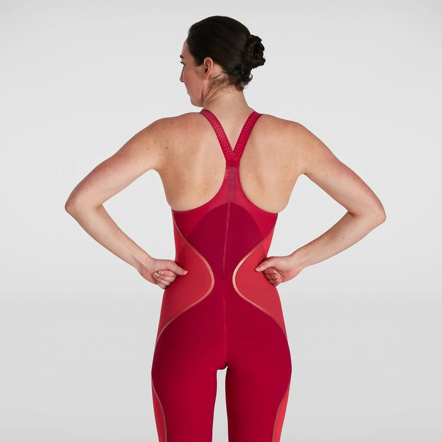 Combinaison partielle Femme LZR Pure Intent dos fermé rouge