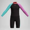 Ensemble haut et boxer de bain Fille Rash noir/rose