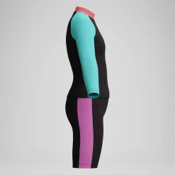 Ensemble haut et boxer de bain Fille Rash noir/rose
