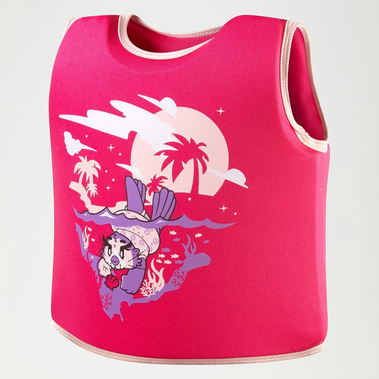 Gilet de flottaison Bébé Learn to Swim Aria la loutre de mer rose