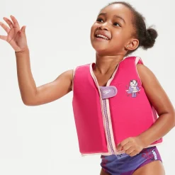 Gilet de flottaison Bébé Learn to Swim Aria la loutre de mer rose