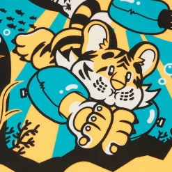 Gilet de flottaison Bébé Learn to Swim Aanadi le bébé tigre du Bengale orange