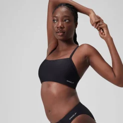 Haut court dos nageur Femme Gris foncé