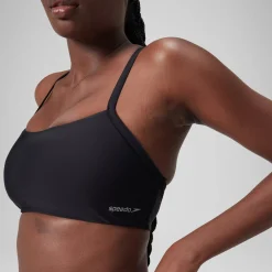 Haut court dos nageur Femme Gris foncé