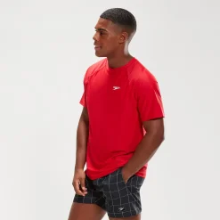 Haut de bain Homme à manches courtes Essential rouge