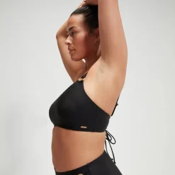 Haut de bikini asymétrique Femme effet galbant noir