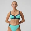 Haut de bikini Femme FLU3NTE Logo Elastic turquoise