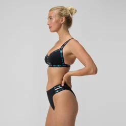 Haut de bikini Femme FLU3NTE Logo Elastic noir