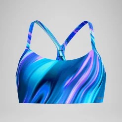 Haut de bikini Femme imprimé bleu/sarcelle