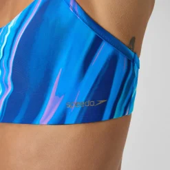 Haut de bikini Femme imprimé bleu/sarcelle