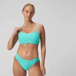 Haut de bikini Femme Solid Racerback turquoise