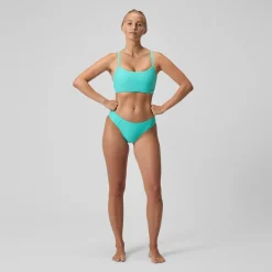 Haut de bikini Femme Solid Racerback turquoise