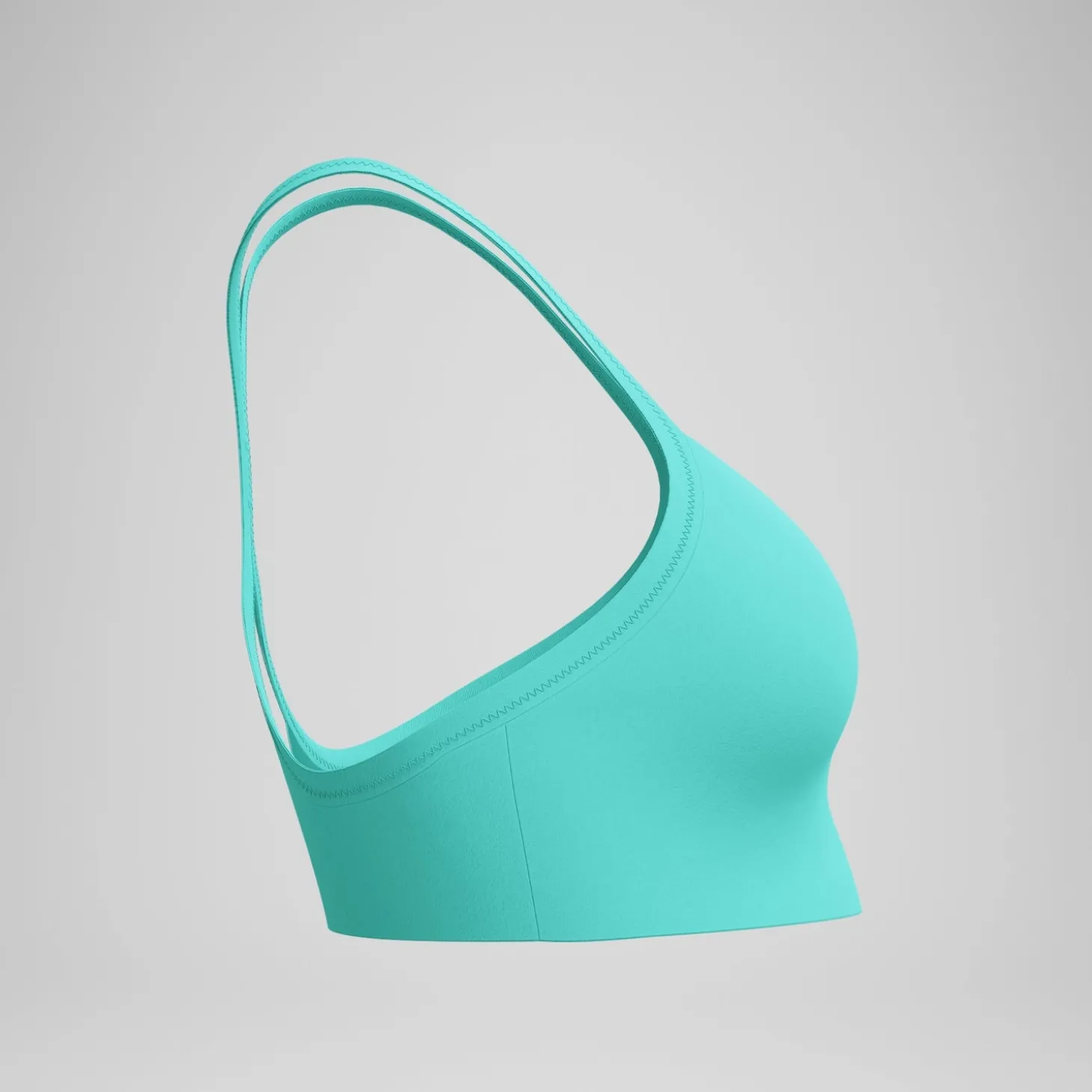 Haut de bikini Femme Solid Racerback turquoise