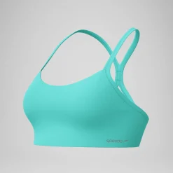 Haut de bikini Femme Solid Racerback turquoise