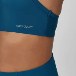 Haut de bikini Femme Solid Racerback sarcelle foncé