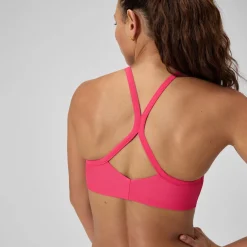 Haut de bikini Femme Solid Racerback rouge