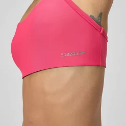Haut de bikini Femme Solid Racerback rouge