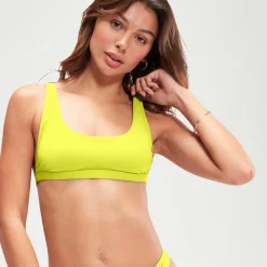 Haut de bikini FLU3NTE convertible uni vert