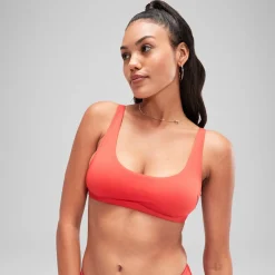 Haut de bikini FLU3NTE convertible uni rouge