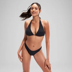Haut de bikini FLU3NTE triangle en tissu éponge gris