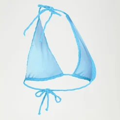 Haut de bikini FLU3NTE triangle en tissu éponge bleu