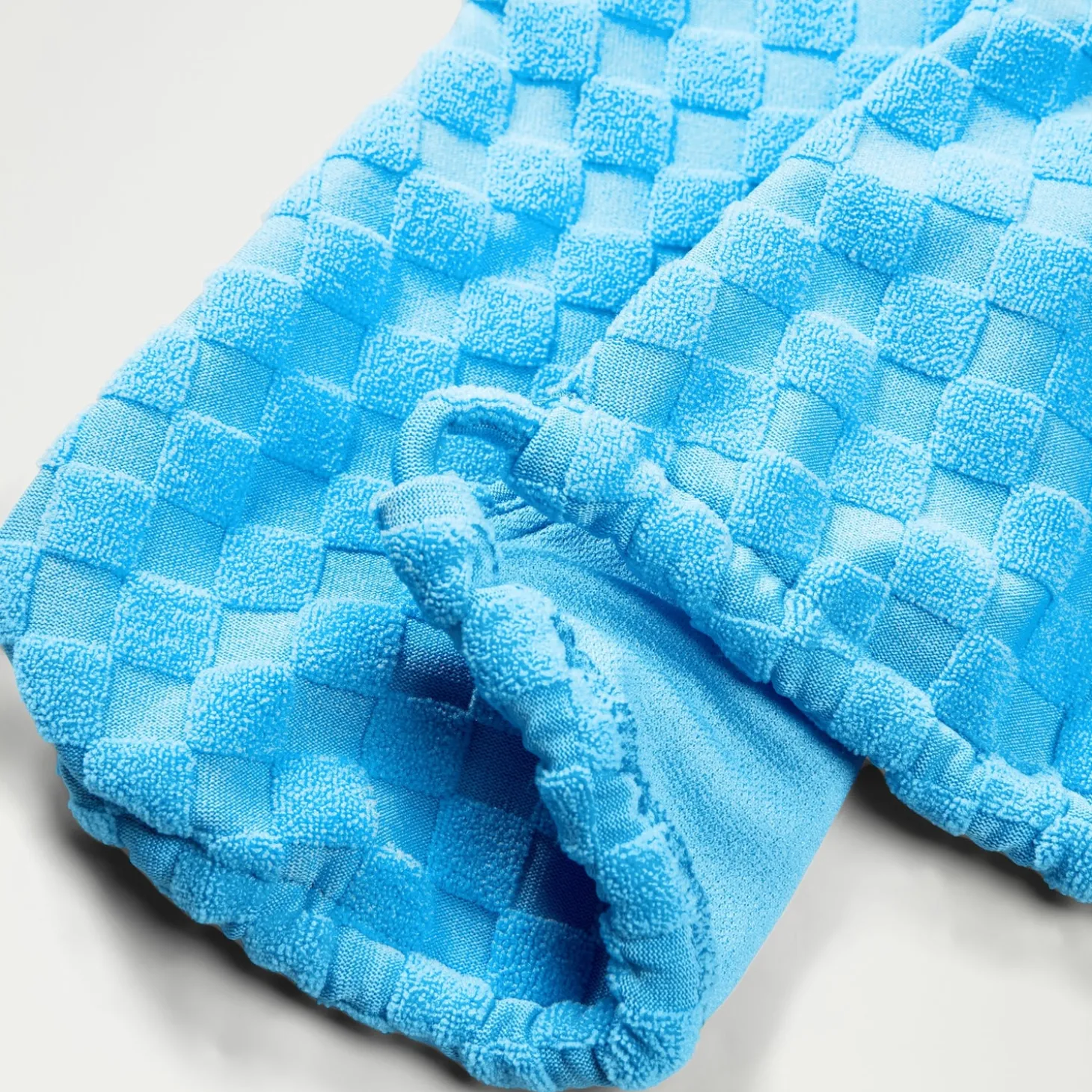 Haut de bikini FLU3NTE triangle en tissu éponge bleu
