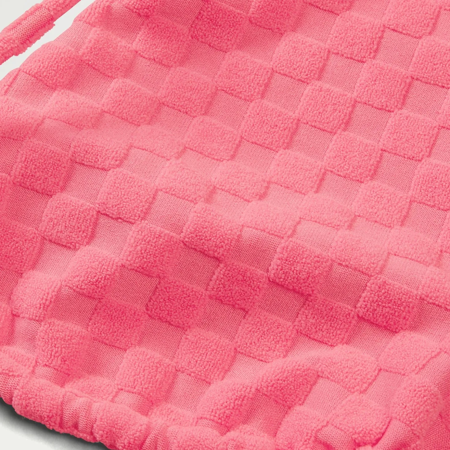 Haut de bikini FLU3NTE triangle en tissu éponge rose
