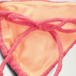 Haut de bikini FLU3NTE triangle en tissu éponge rose