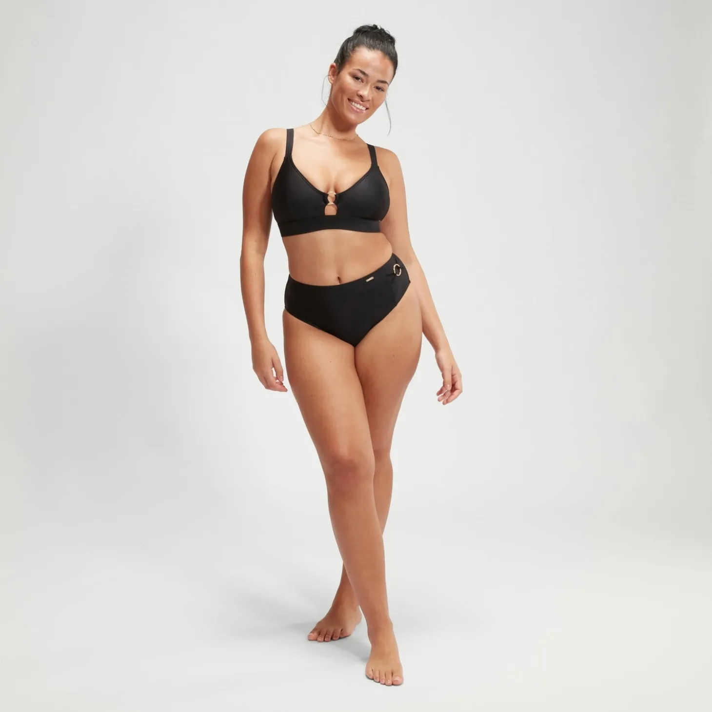 Haut Femme effet galbant Triangle noir