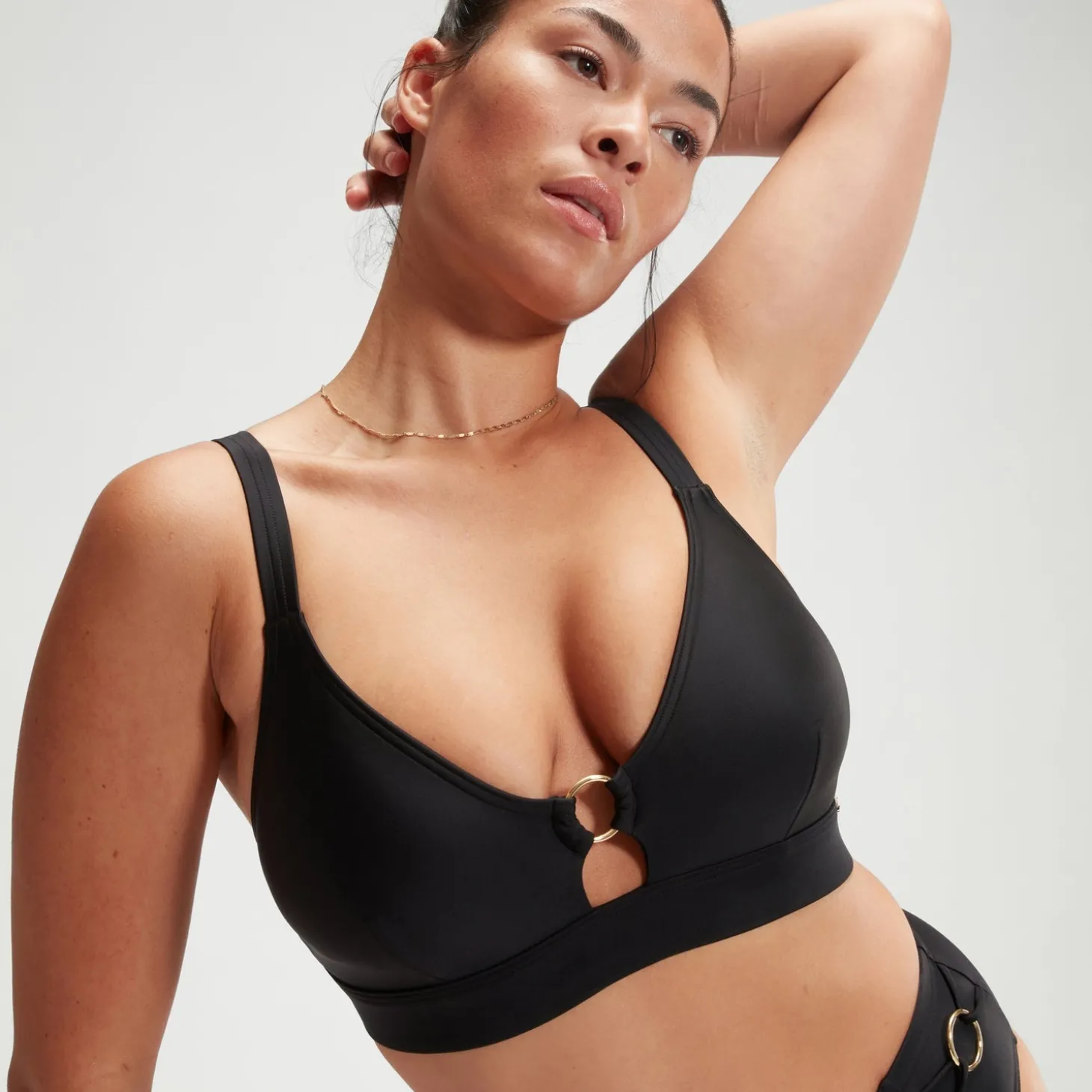 Haut Femme effet galbant Triangle noir