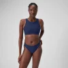 Haut uni à col montant avec maille filet pour Femmes Bleu céruléen