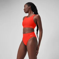 Haut uni à col montant avec maille filet pour Femmes Dragon Fire