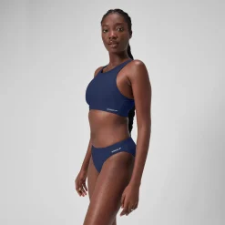 Haut uni à col montant avec maille filet pour Femmes Bleu céruléen