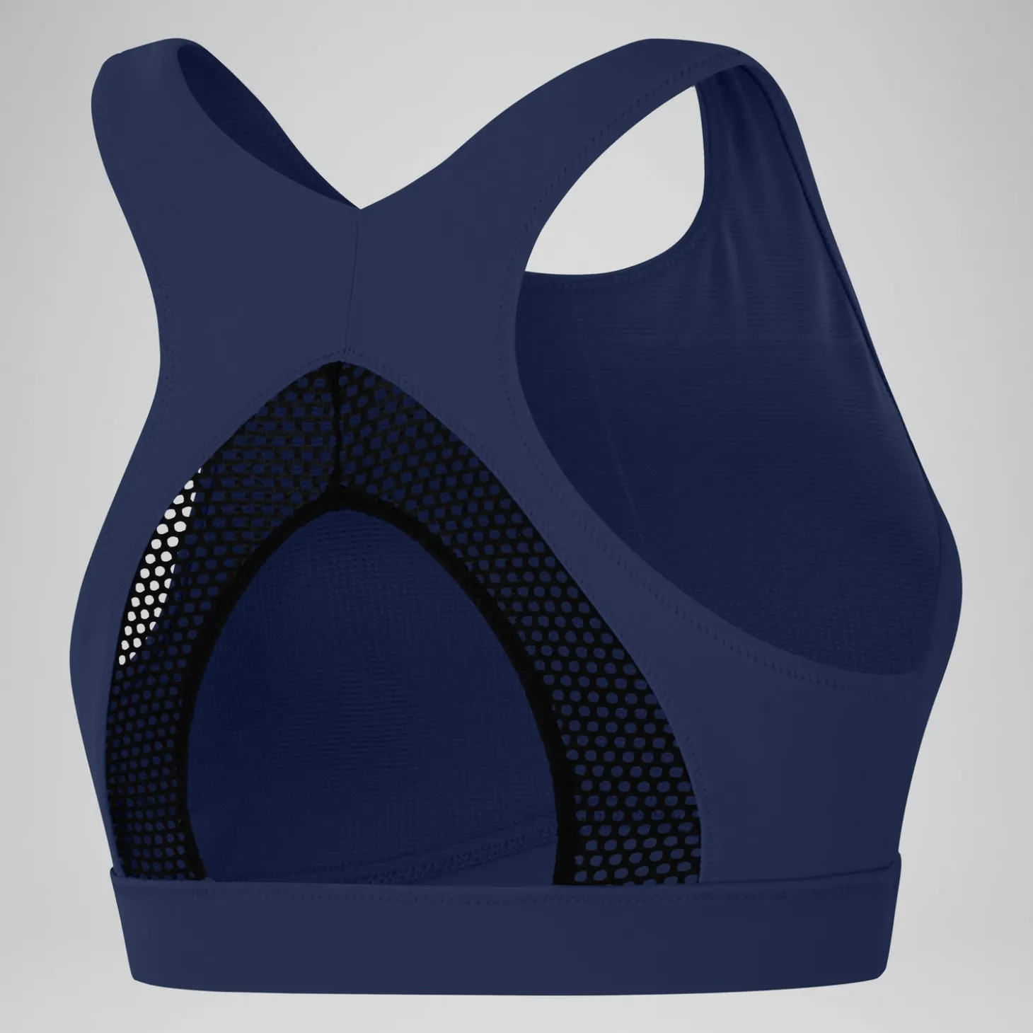Haut uni à col montant avec maille filet pour Femmes Bleu céruléen