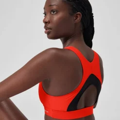 Haut uni à col montant avec maille filet pour Femmes Dragon Fire