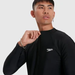 Haut zippé Homme à manches longues Essential noir