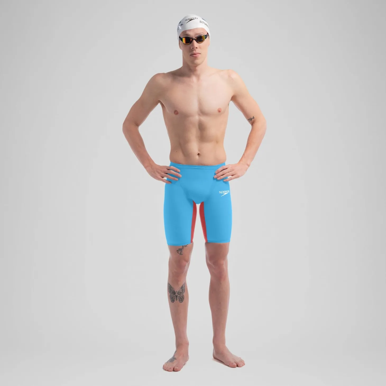 Jammer - Fastskin LZR Pure Valor 2.0 pour Hommes Bleu/Rouge