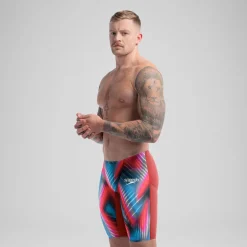 Jammer taille haute - Fastskin LZR Pure Valor 2.0 pour Hommes Bleu/Rouge