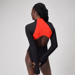 L/S 1 pièce color-block zippé pour Femmes Dragon Fire