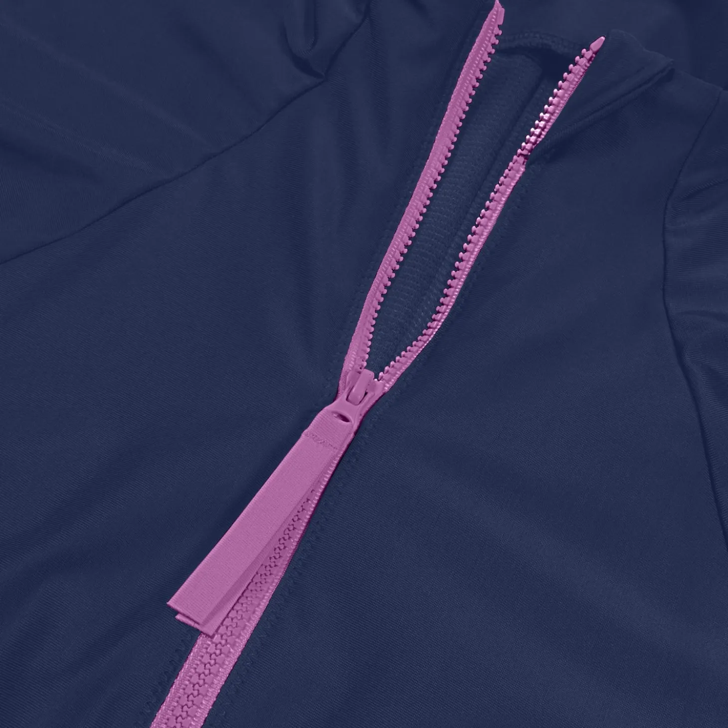 L/S 1 pièce color-block zippé pour Femmes Bleu céruléen