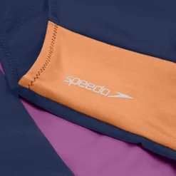 L/S 1 pièce color-block zippé pour Femmes Bleu céruléen