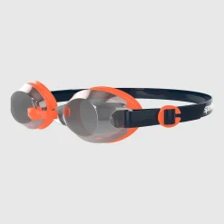 Lunettes de natation Junior Jet effet miroir bleu marine/orange