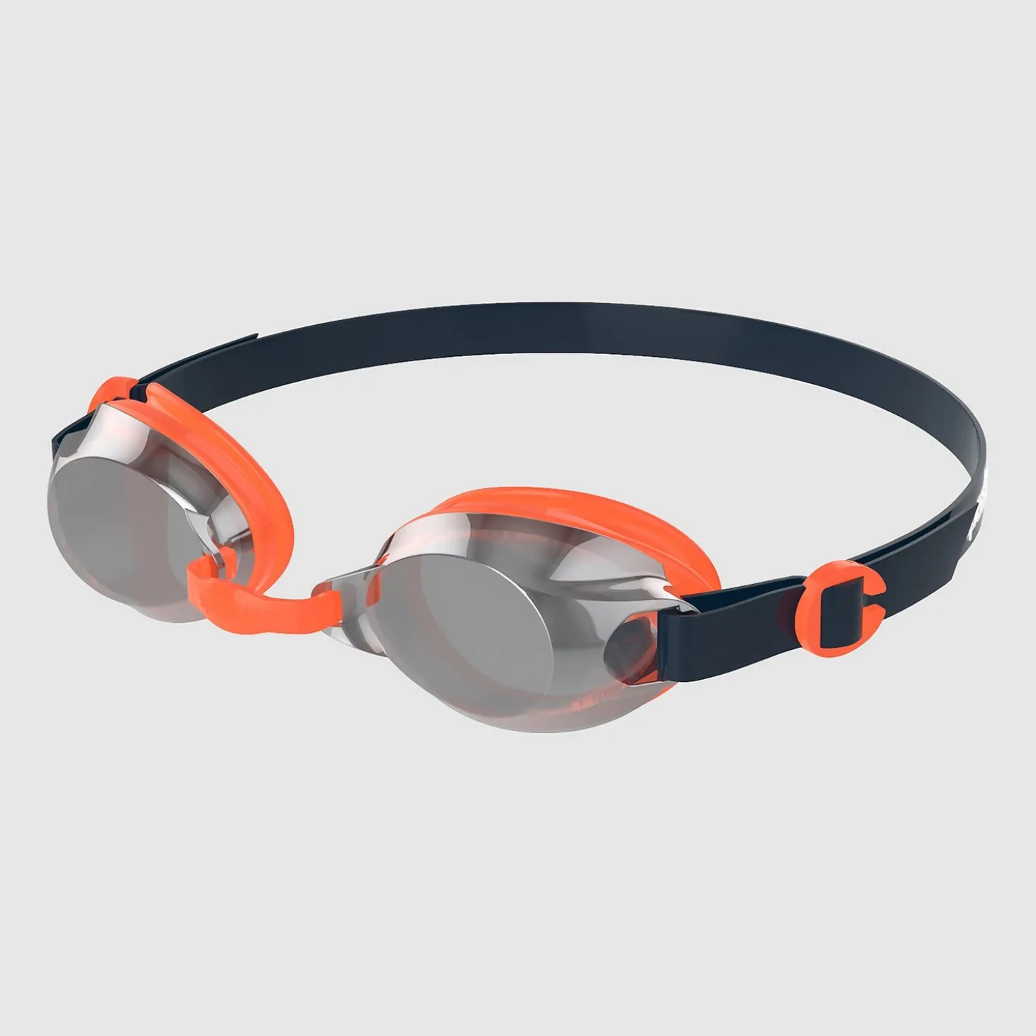 Lunettes de natation Junior Jet effet miroir bleu marine/orange