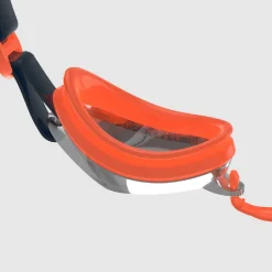 Lunettes de natation Junior Jet effet miroir bleu marine/orange